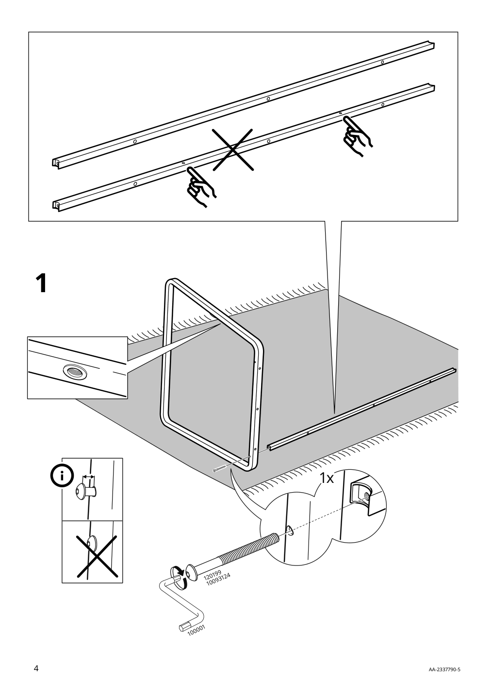 Assembly instructions for IKEA Huvudspelare gaming desk black | Page 4 - IKEA HUVUDSPELARE / MATCHSPEL gaming desk and chair 394.909.60