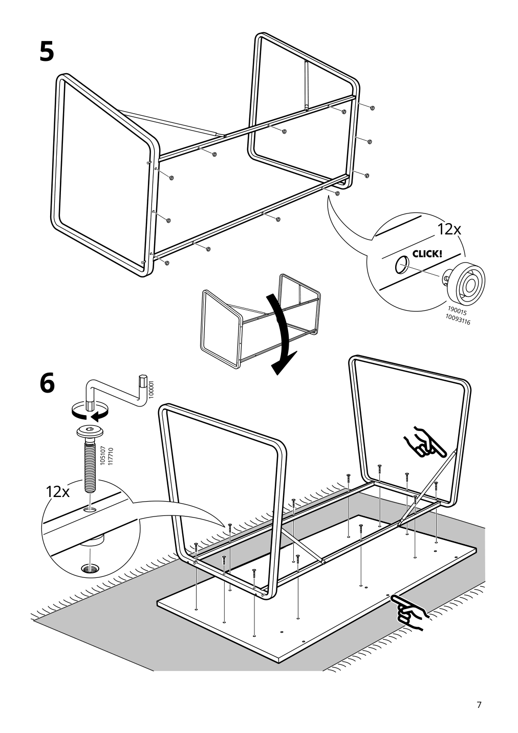 Assembly instructions for IKEA Huvudspelare gaming desk black | Page 7 - IKEA HUVUDSPELARE gaming desk and chair 894.909.48