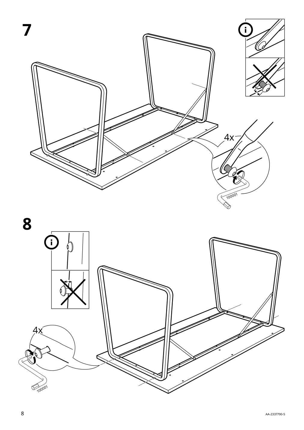 Assembly instructions for IKEA Huvudspelare gaming desk beige | Page 8 - IKEA HUVUDSPELARE / UTESPELARE gaming desk and chair 694.927.69