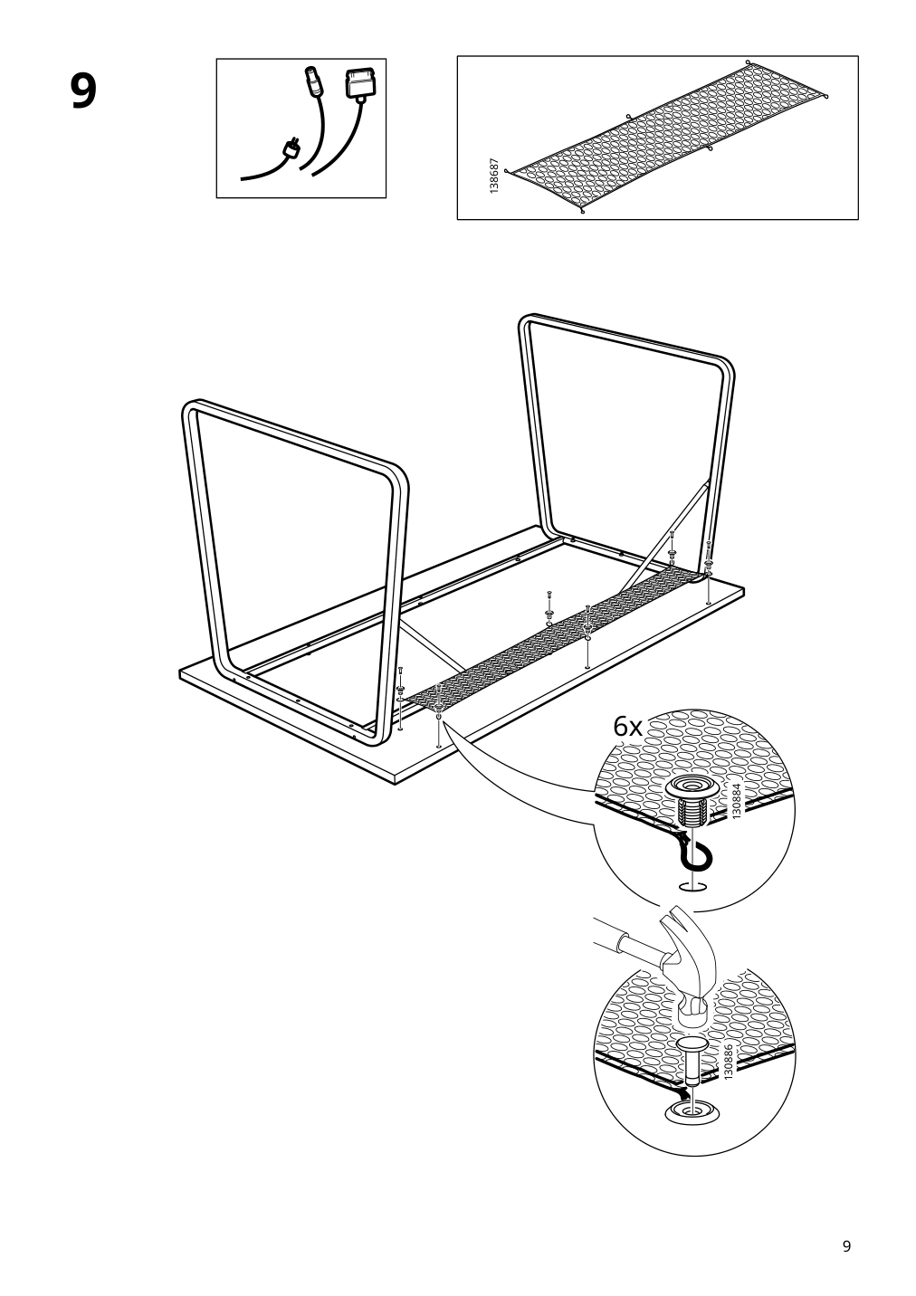 Assembly instructions for IKEA Huvudspelare gaming desk black | Page 9 - IKEA HUVUDSPELARE gaming desk 905.391.66