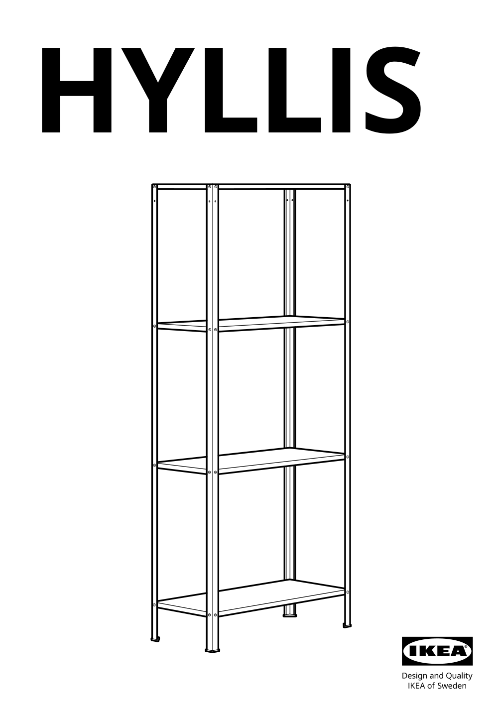 Assembly instructions for IKEA Hyllis shelf unit indoor outdoor | Page 1 - IKEA HYLLIS shelf unit, indoor/outdoor 394.015.58