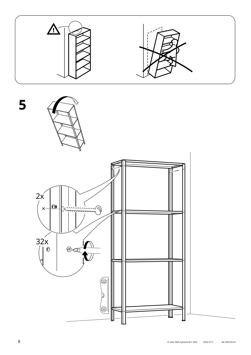 Assembly instructions for IKEA Hyllis shelf unit indoor outdoor | Page 8 - IKEA HYLLIS shelf unit, indoor/outdoor 394.015.58