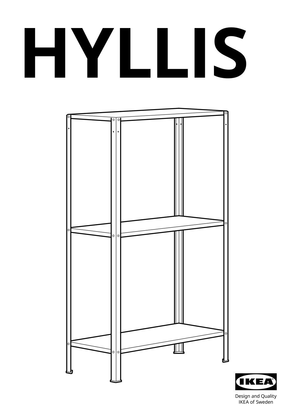 Assembly instructions for IKEA Hyllis shelf unit indoor outdoor | Page 1 - IKEA HYLLIS shelf unit, indoor/outdoor 994.015.55