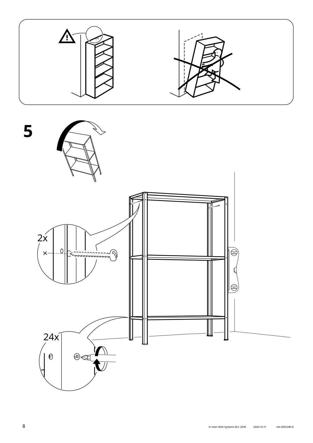 Assembly instructions for IKEA Hyllis shelf unit indoor outdoor | Page 8 - IKEA HYLLIS shelf unit, indoor/outdoor 994.015.55