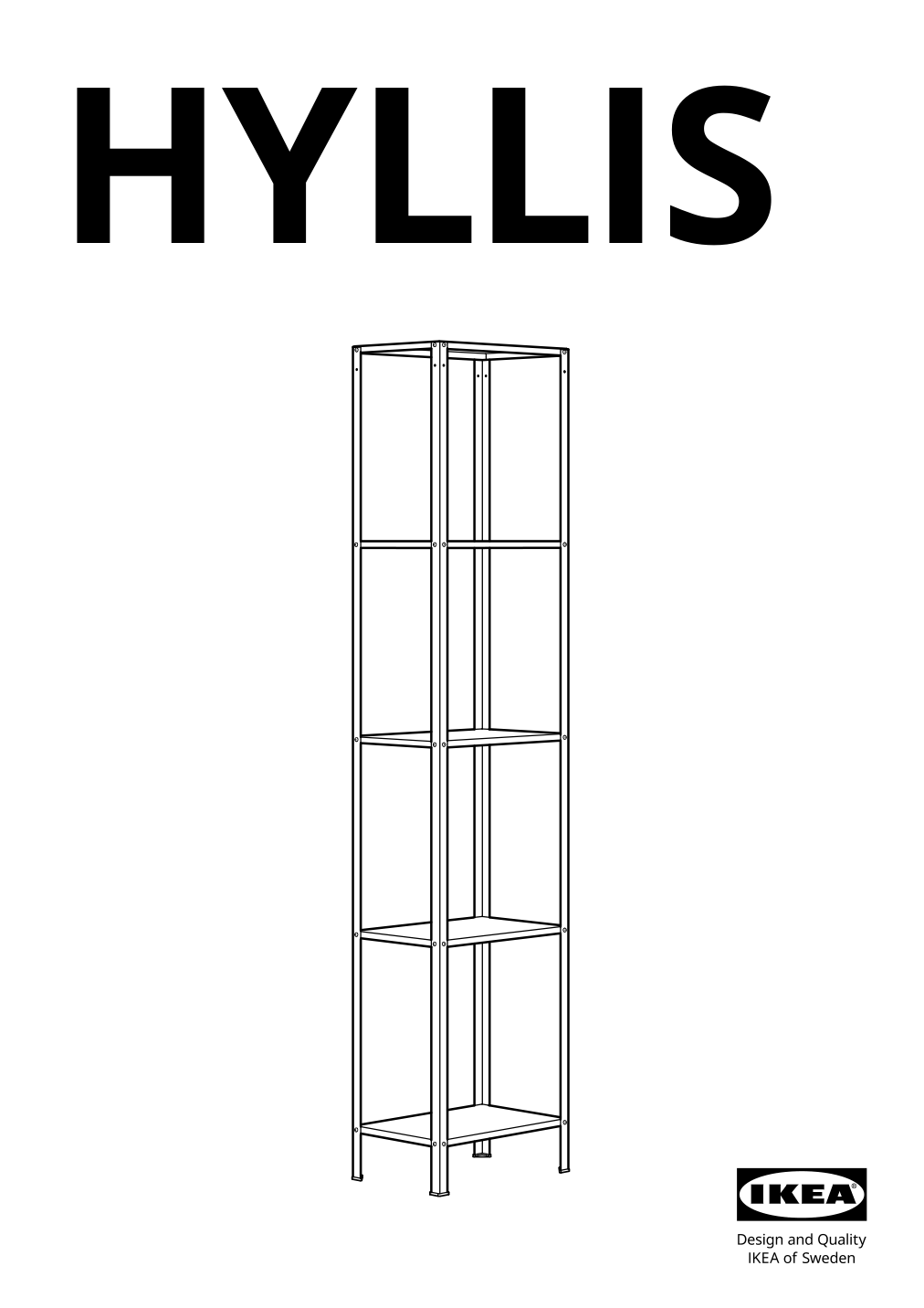 Assembly instructions for IKEA Hyllis shelf unit indoor outdoor | Page 1 - IKEA HYLLIS shelf unit 204.885.04