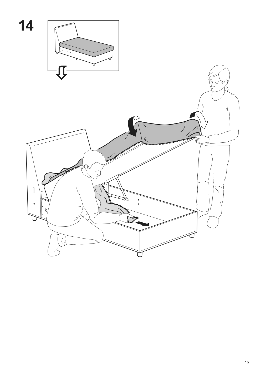 Assembly instructions for IKEA Hyltarp frame 3 seat sofa w chaise | Page 13 - IKEA HYLTARP sofa w chaise, right 095.149.86