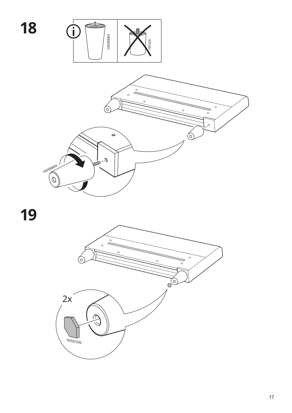 Assembly instructions for IKEA Hyltarp frame 3 seat sofa w chaise | Page 17 - IKEA HYLTARP sofa w chaise, right 095.149.86