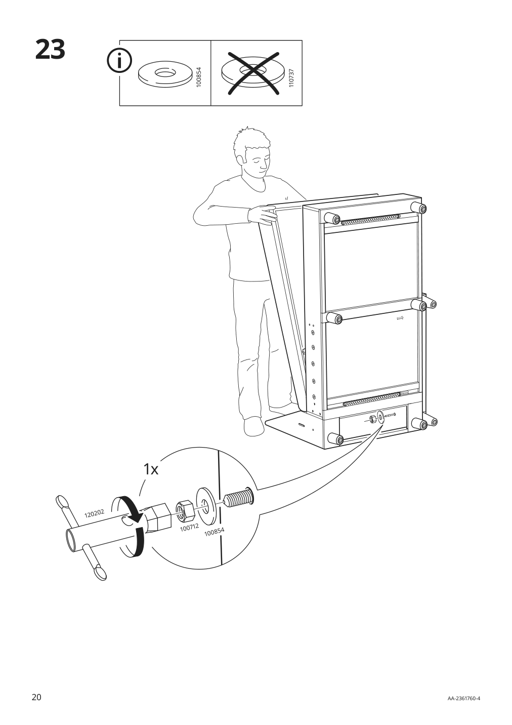 Assembly instructions for IKEA Hyltarp frame 3 seat sofa w chaise | Page 20 - IKEA HYLTARP sofa w chaise, left 395.150.03