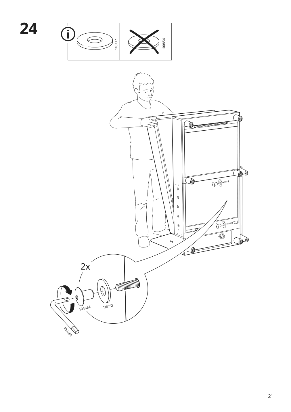 Assembly instructions for IKEA Hyltarp frame 3 seat sofa w chaise | Page 21 - IKEA HYLTARP sofa w chaise, left 094.896.80