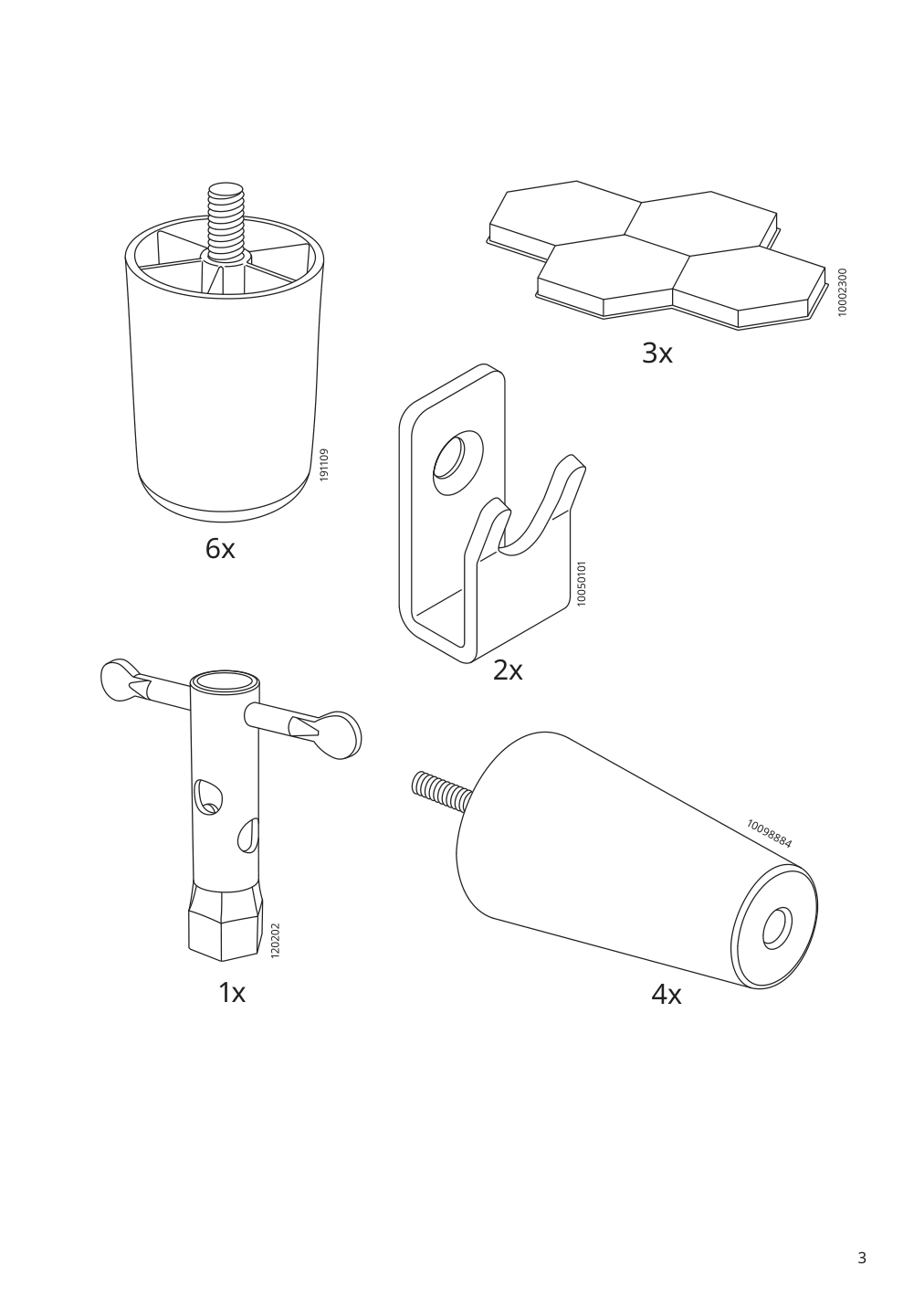 Assembly instructions for IKEA Hyltarp frame 3 seat sofa w chaise | Page 3 - IKEA HYLTARP sofa w chaise, left 995.149.58