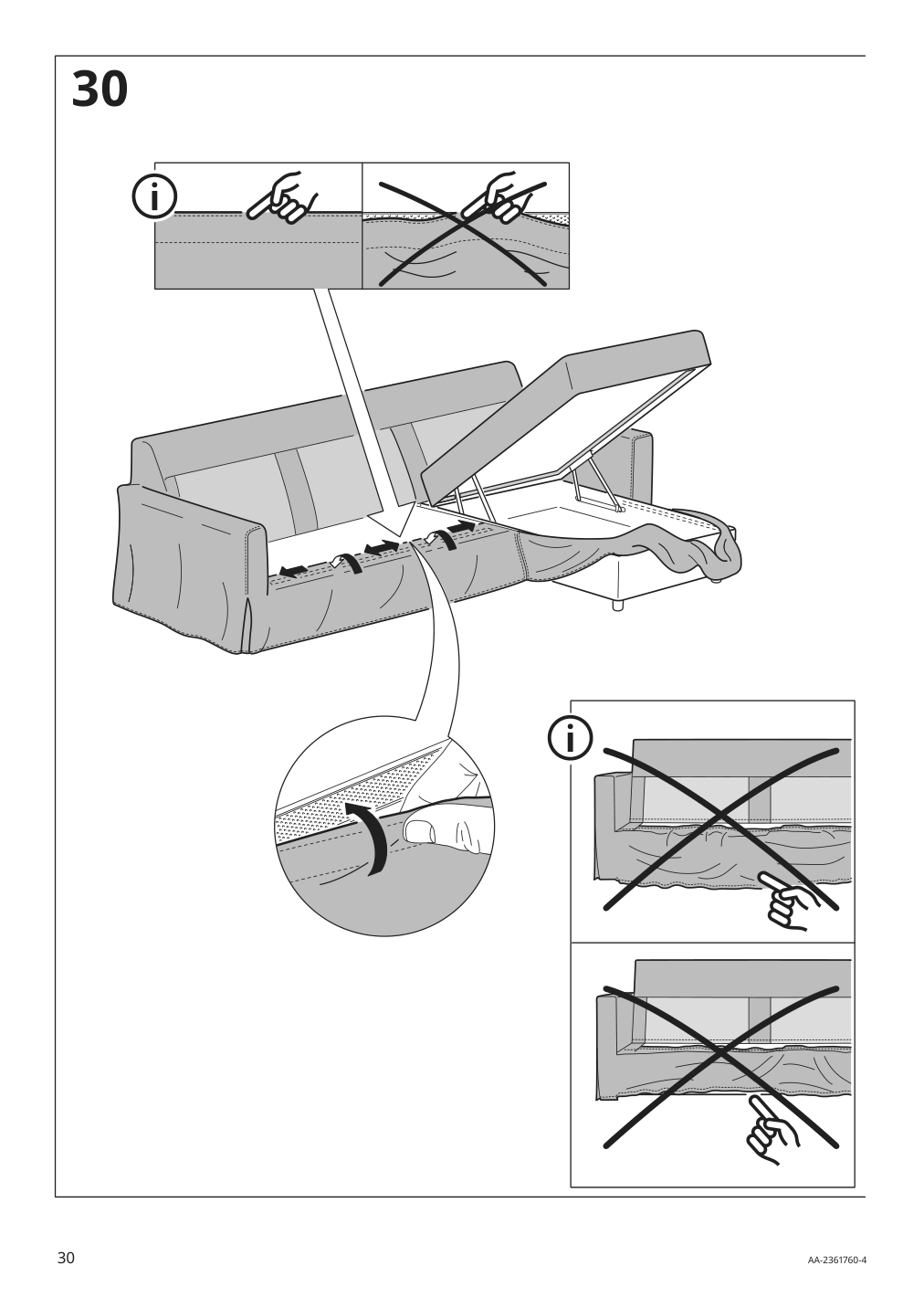 Assembly instructions for IKEA Hyltarp frame 3 seat sofa w chaise | Page 30 - IKEA HYLTARP sofa w chaise, right 795.149.97