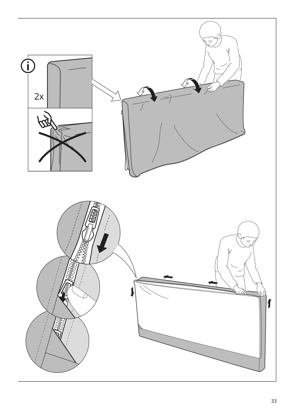 Assembly instructions for IKEA Hyltarp frame 3 seat sofa w chaise | Page 33 - IKEA HYLTARP sofa w chaise, right 895.149.92