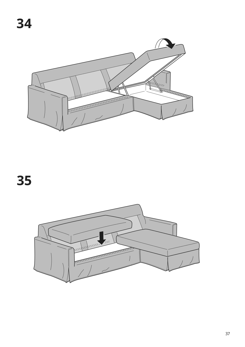 Assembly instructions for IKEA Hyltarp frame 3 seat sofa w chaise | Page 37 - IKEA HYLTARP sofa w chaise, right 095.149.86