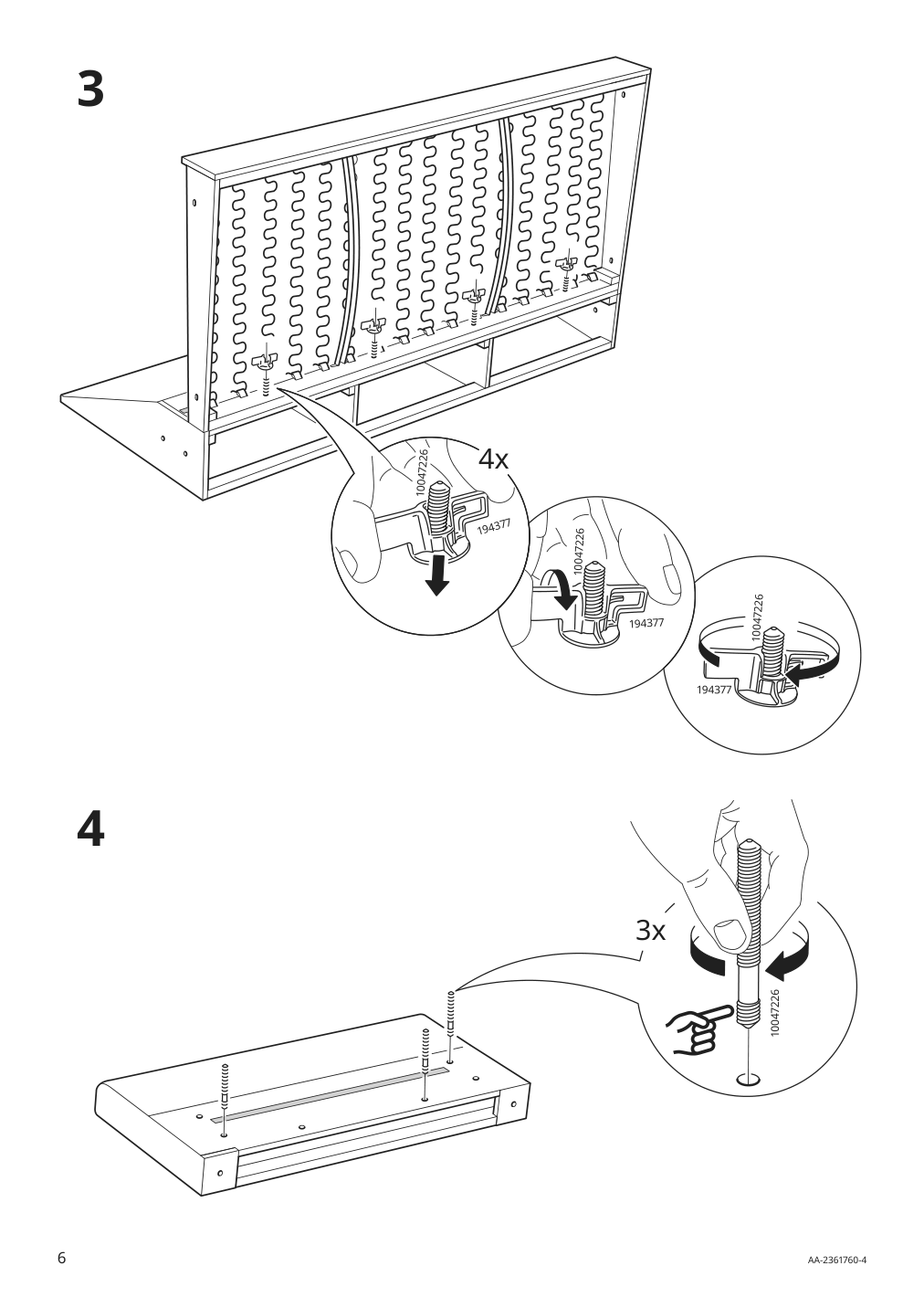 Assembly instructions for IKEA Hyltarp frame 3 seat sofa w chaise | Page 6 - IKEA HYLTARP sofa w chaise, left 695.150.25