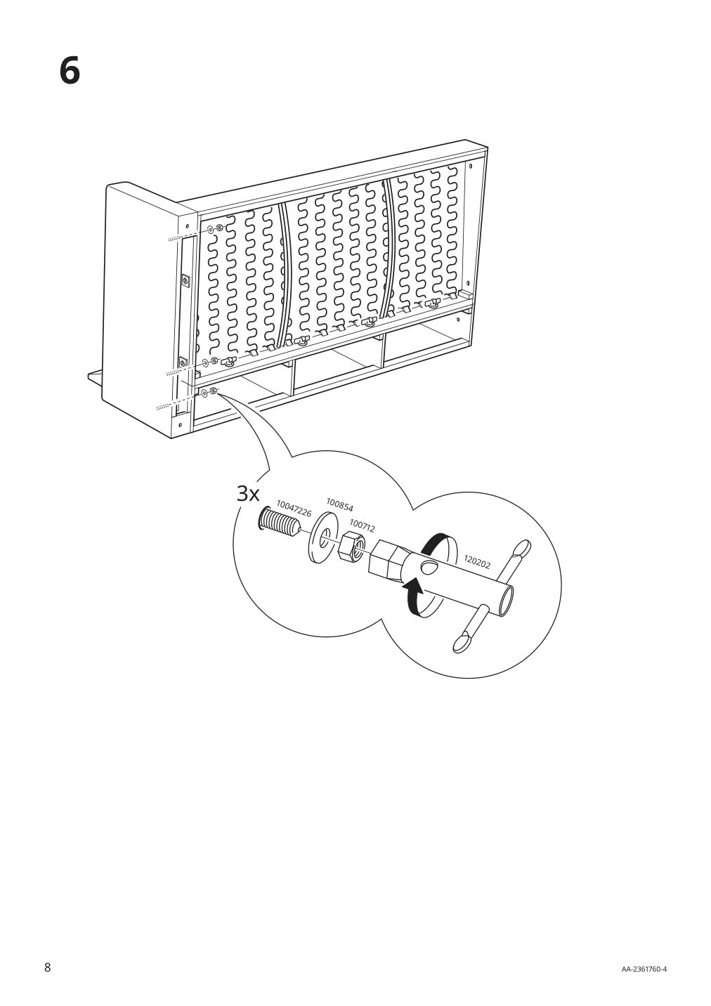 Assembly instructions for IKEA Hyltarp frame 3 seat sofa w chaise | Page 8 - IKEA HYLTARP sofa w chaise, left 094.896.80