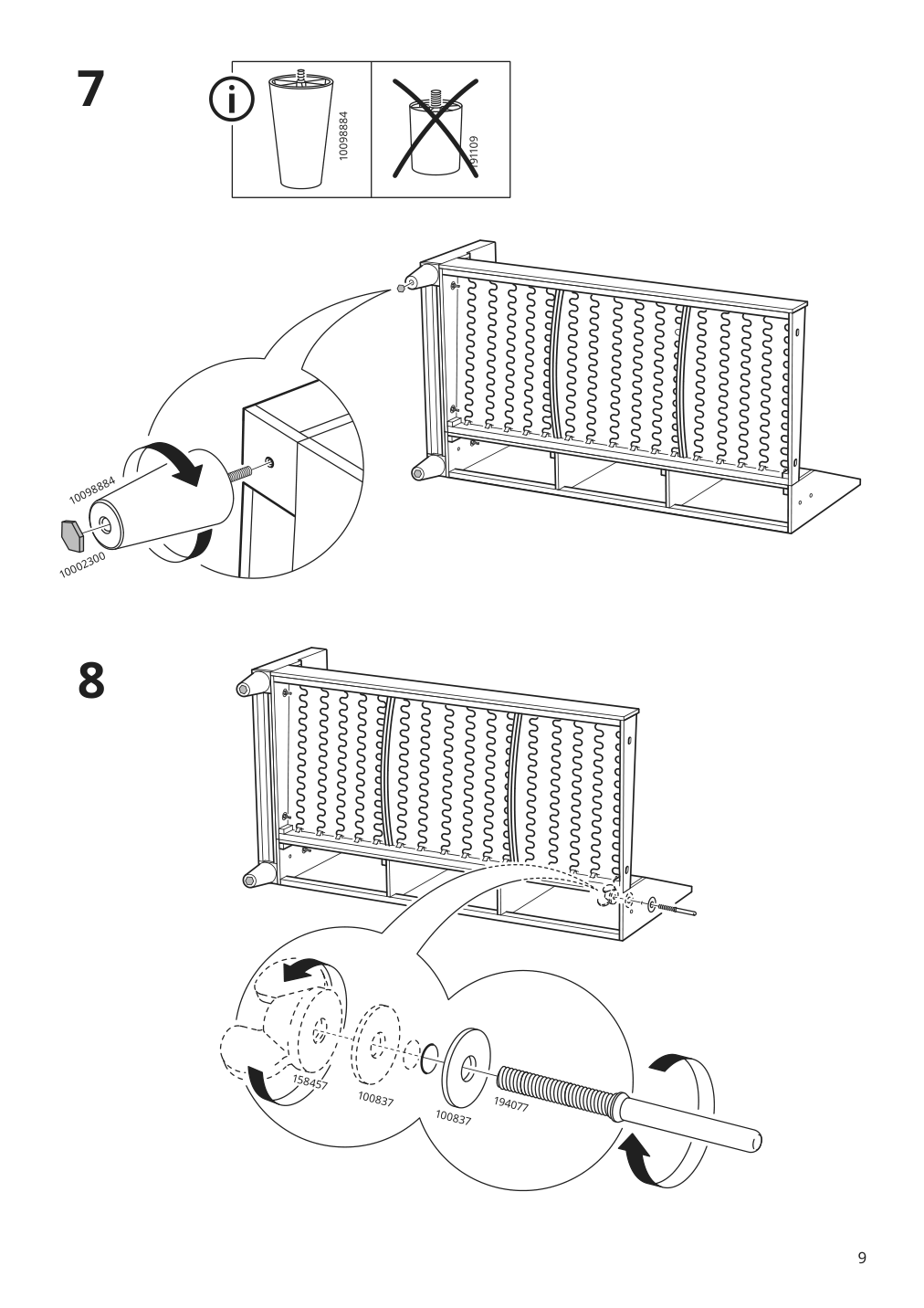 Assembly instructions for IKEA Hyltarp frame 3 seat sofa w chaise | Page 9 - IKEA HYLTARP sofa w chaise, right 095.149.86