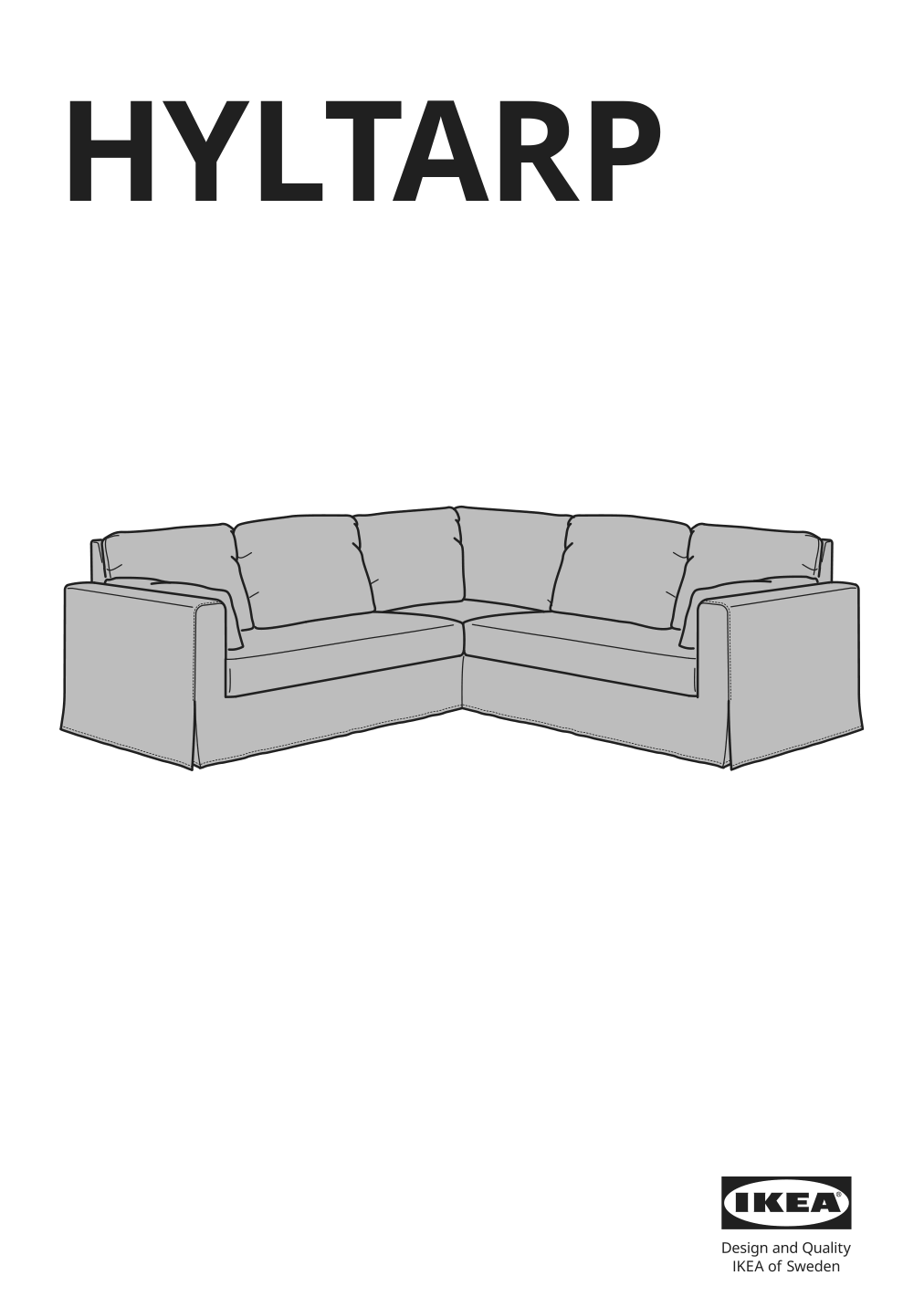 Assembly instructions for IKEA Hyltarp frame for corner sectional 4 seat | Page 1 - IKEA HYLTARP sectional, 4-seat corner 195.148.20