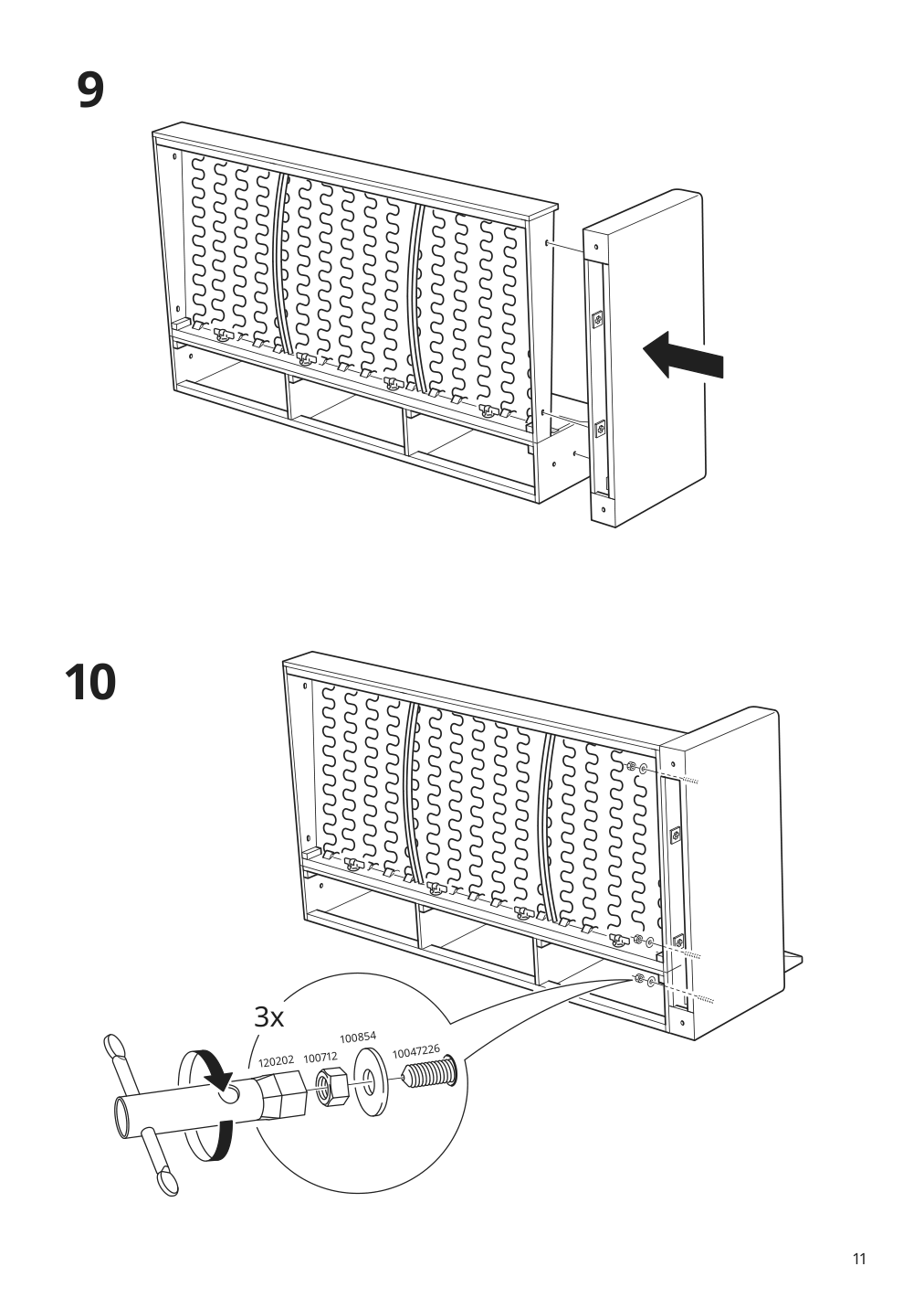 Assembly instructions for IKEA Hyltarp frame for corner sectional 4 seat | Page 11 - IKEA HYLTARP sectional, 4-seat corner 295.148.53