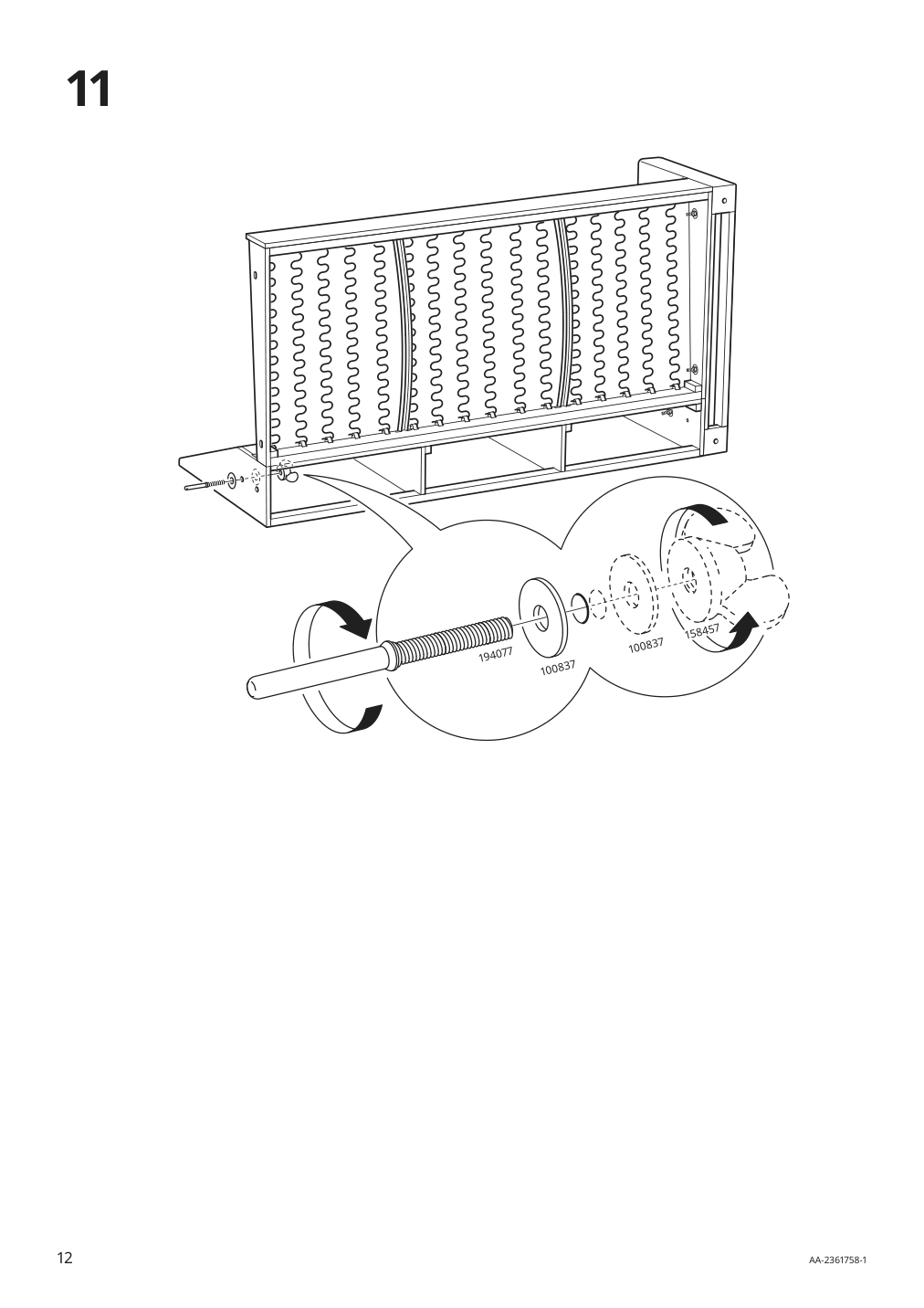 Assembly instructions for IKEA Hyltarp frame for corner sectional 4 seat | Page 12 - IKEA HYLTARP sectional, 4-seat corner 194.895.71