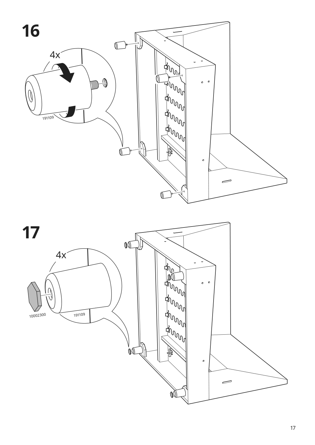 Assembly instructions for IKEA Hyltarp frame for corner sectional 4 seat | Page 17 - IKEA HYLTARP sectional, 4-seat corner 194.895.71