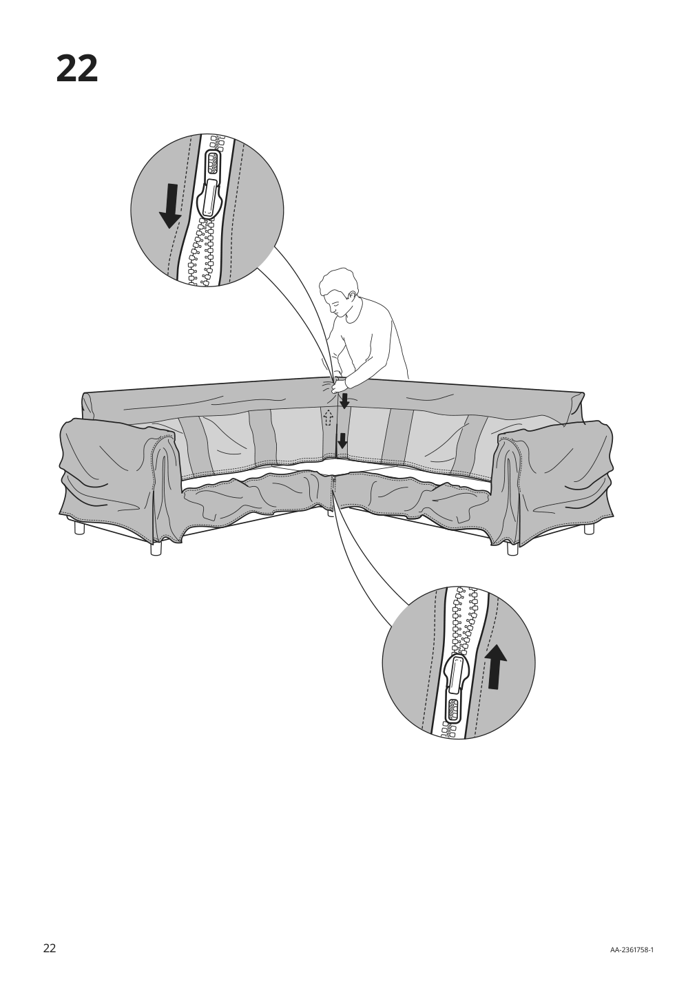 Assembly instructions for IKEA Hyltarp frame for corner sectional 4 seat | Page 22 - IKEA HYLTARP sectional, 4-seat corner 194.895.71