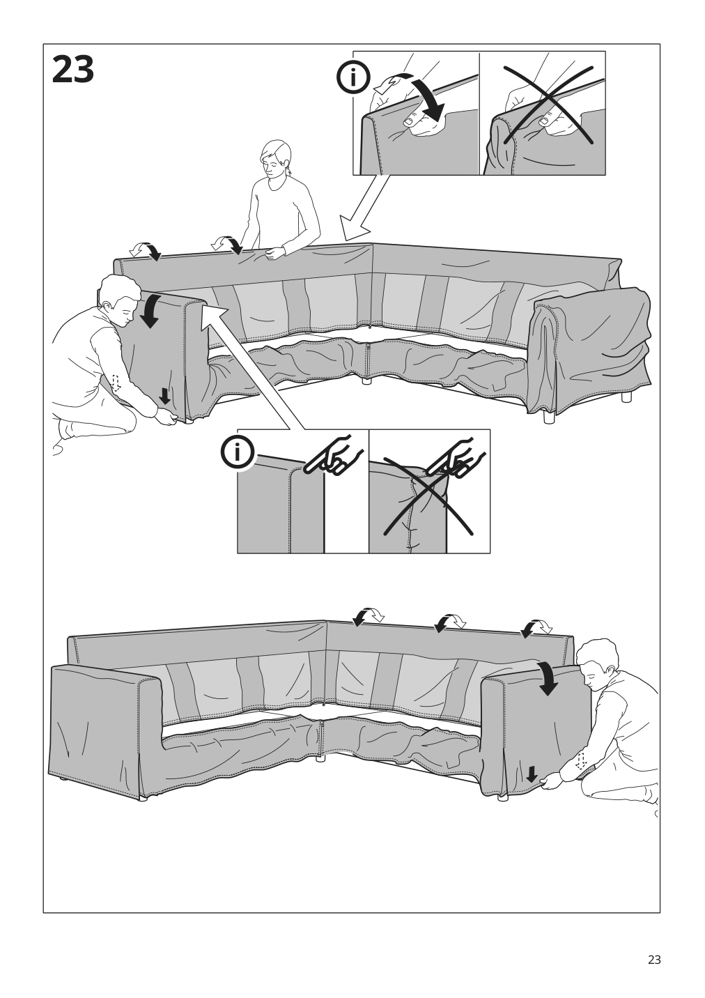 Assembly instructions for IKEA Hyltarp frame for corner sectional 4 seat | Page 23 - IKEA HYLTARP sectional, 4-seat corner 194.895.71