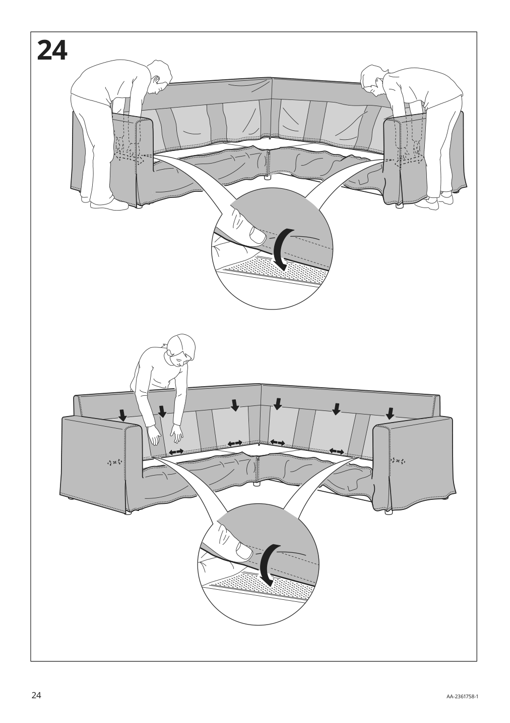 Assembly instructions for IKEA Hyltarp frame for corner sectional 4 seat | Page 24 - IKEA HYLTARP sectional, 4-seat corner 295.148.53