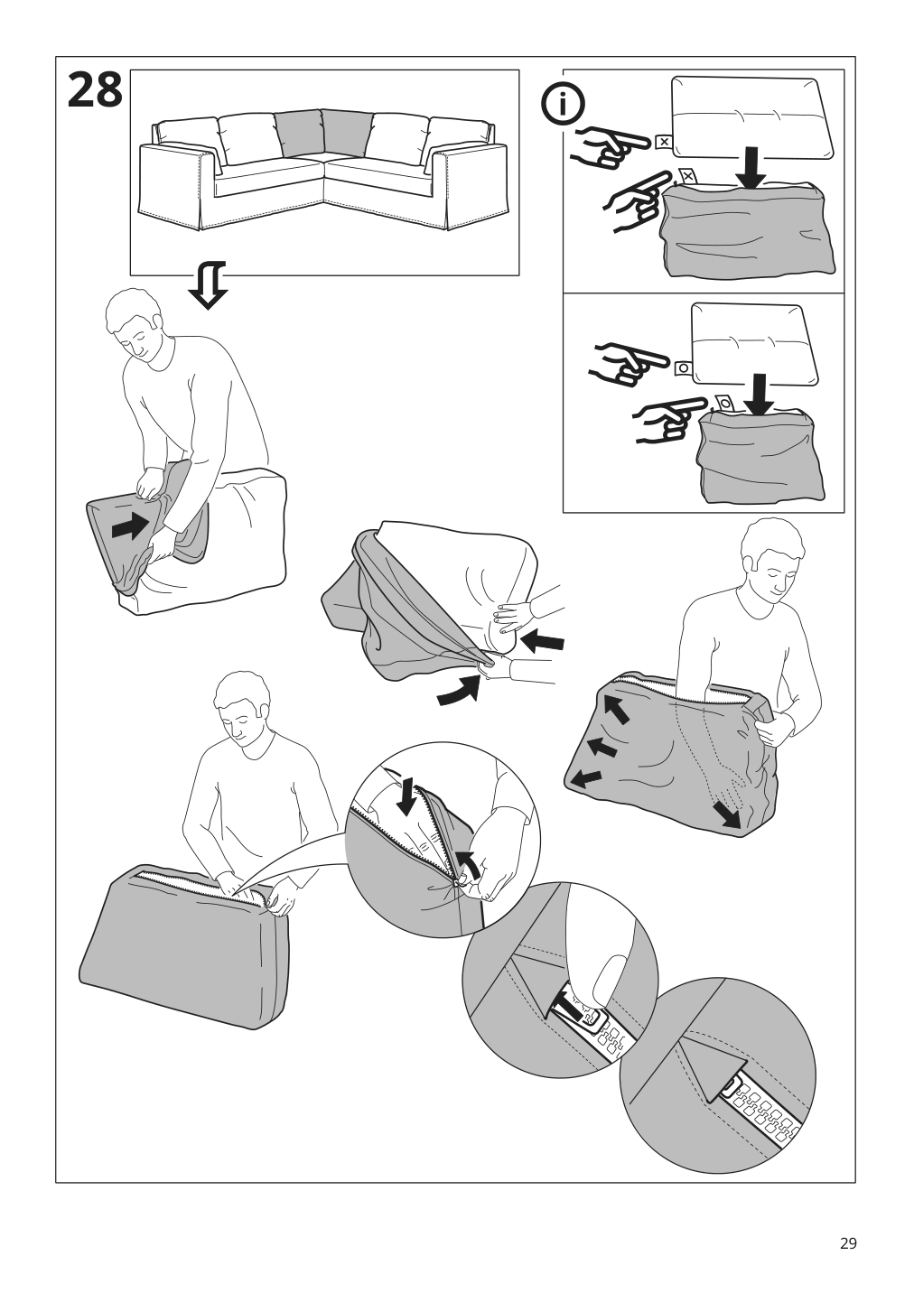 Assembly instructions for IKEA Hyltarp frame for corner sectional 4 seat | Page 29 - IKEA HYLTARP sectional, 4-seat corner 295.148.53