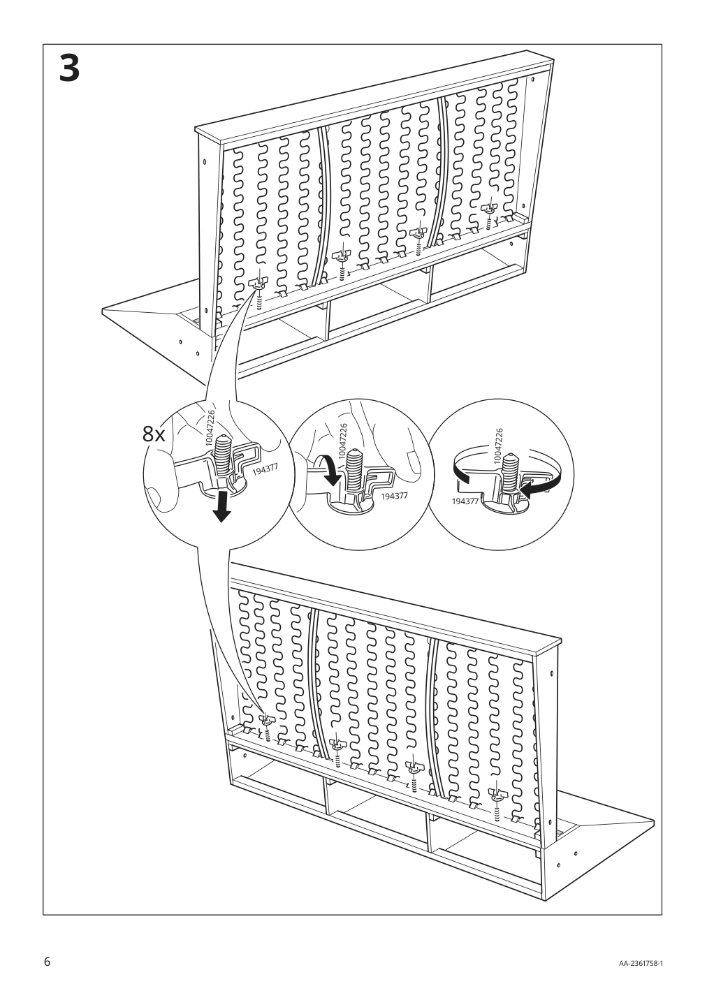 Assembly instructions for IKEA Hyltarp frame for corner sectional 4 seat | Page 6 - IKEA HYLTARP sectional, 4-seat corner 295.148.53