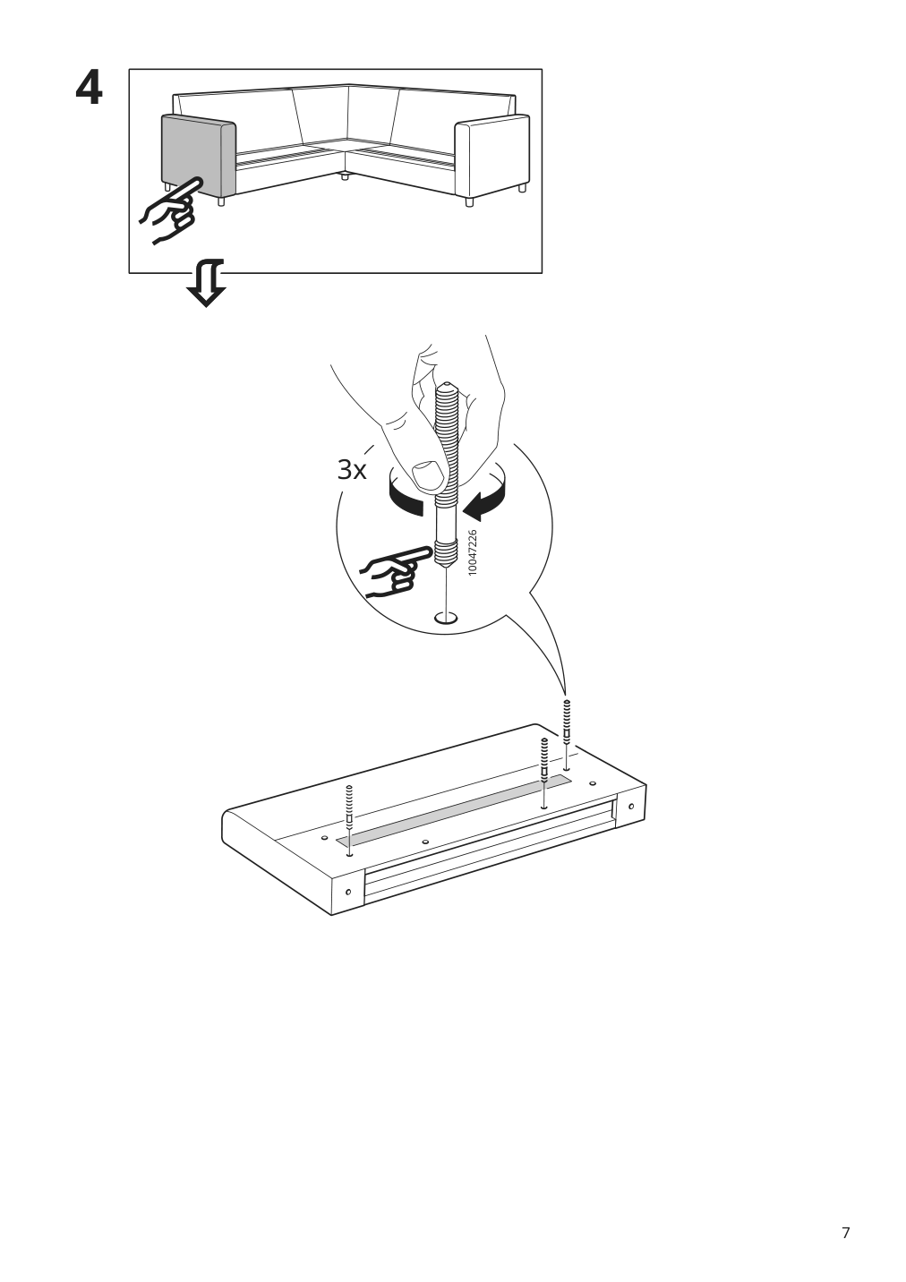 Assembly instructions for IKEA Hyltarp frame for corner sectional 4 seat | Page 7 - IKEA HYLTARP sectional, 4-seat corner 194.895.71