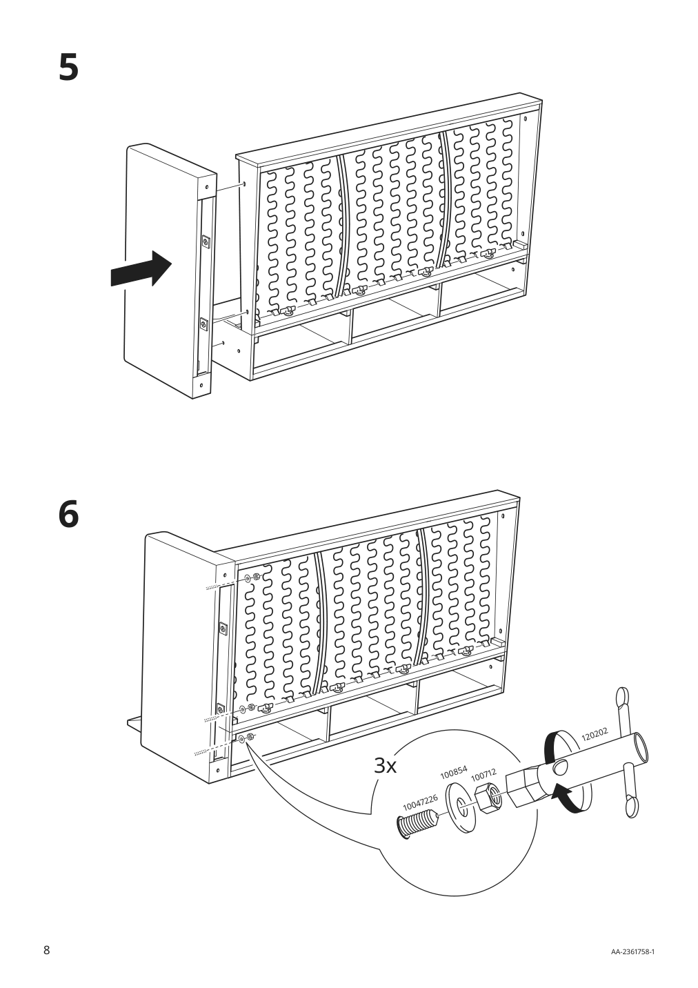 Assembly instructions for IKEA Hyltarp frame for corner sectional 4 seat | Page 8 - IKEA HYLTARP sectional, 4-seat corner 295.148.53