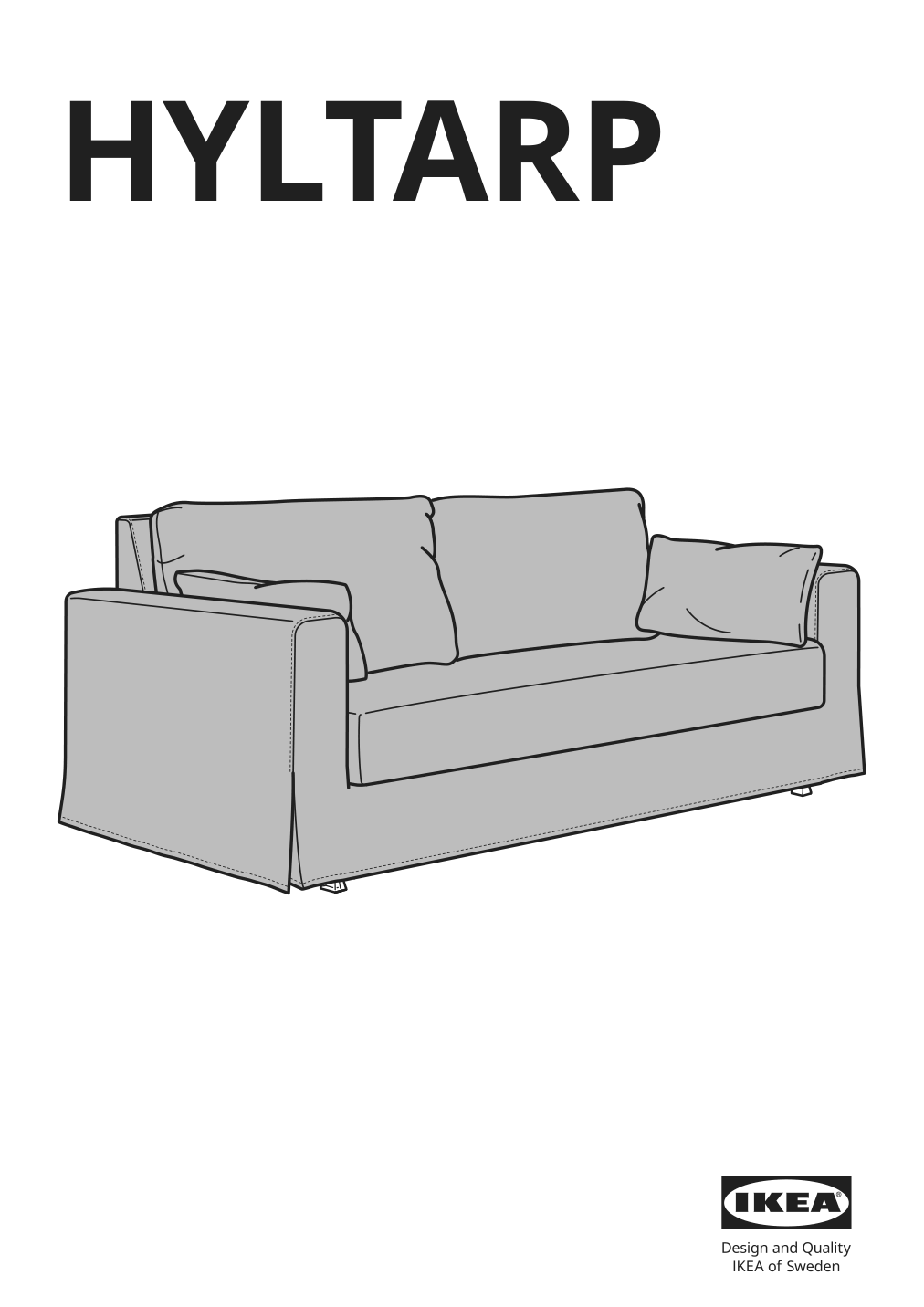 Assembly instructions for IKEA Hyltarp frame for sleeper sofa | Page 1 - IKEA HYLTARP sleeper sofa 294.896.03