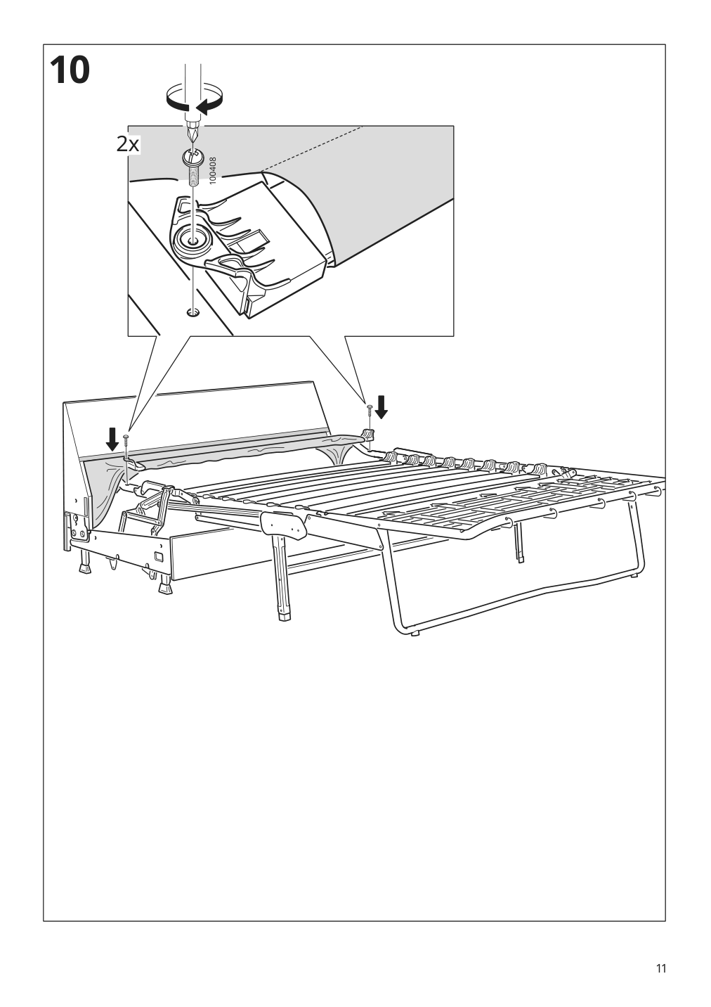 Assembly instructions for IKEA Hyltarp frame for sleeper sofa | Page 11 - IKEA HYLTARP sleeper sofa 294.896.03