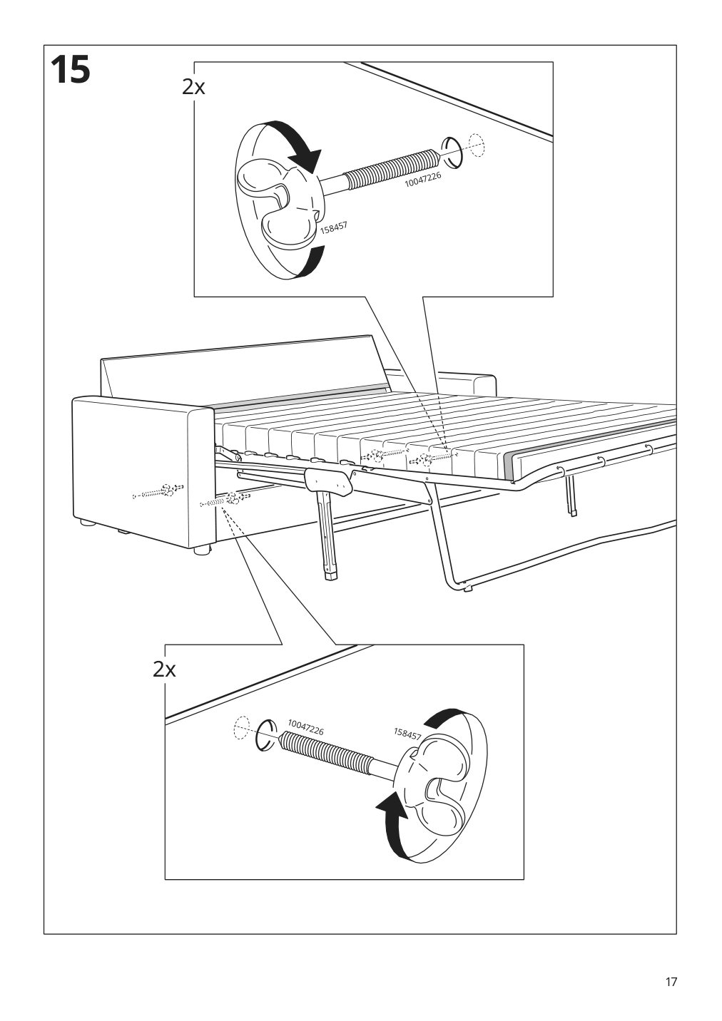 Assembly instructions for IKEA Hyltarp frame for sleeper sofa | Page 17 - IKEA HYLTARP sleeper sofa 294.896.03