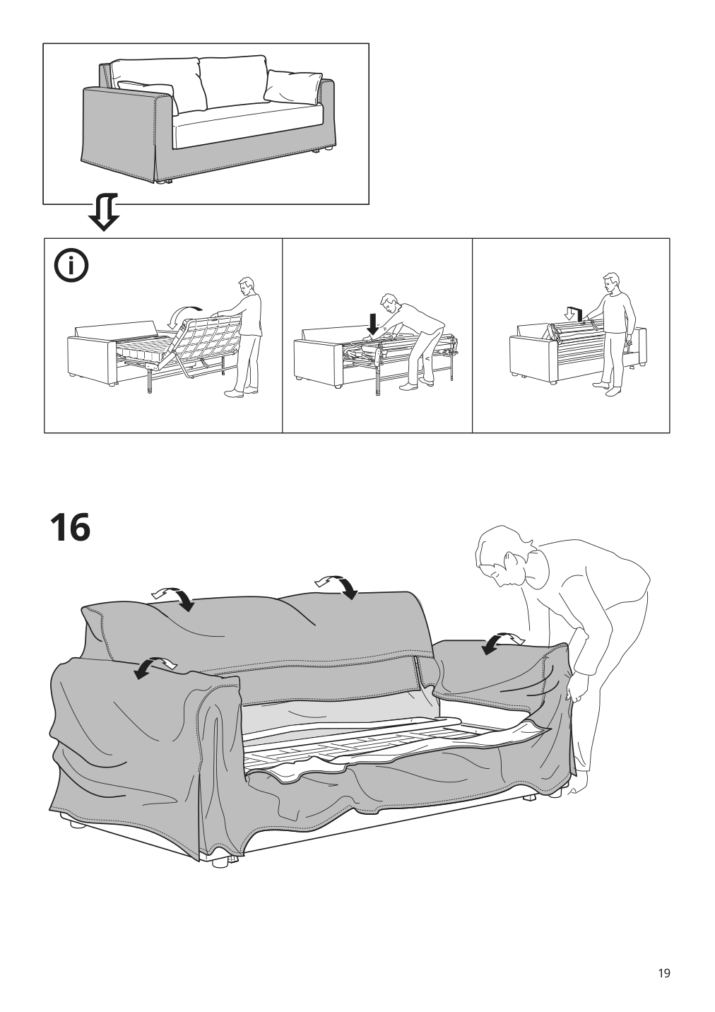 Assembly instructions for IKEA Hyltarp frame for sleeper sofa | Page 19 - IKEA HYLTARP sleeper sofa 294.896.03