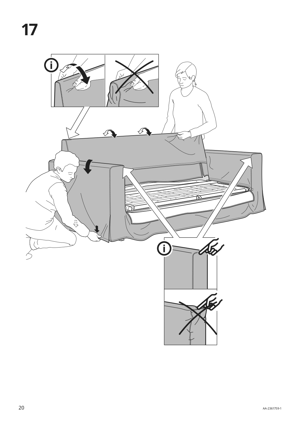 Assembly instructions for IKEA Hyltarp frame for sleeper sofa | Page 20 - IKEA HYLTARP sleeper sofa 294.896.03