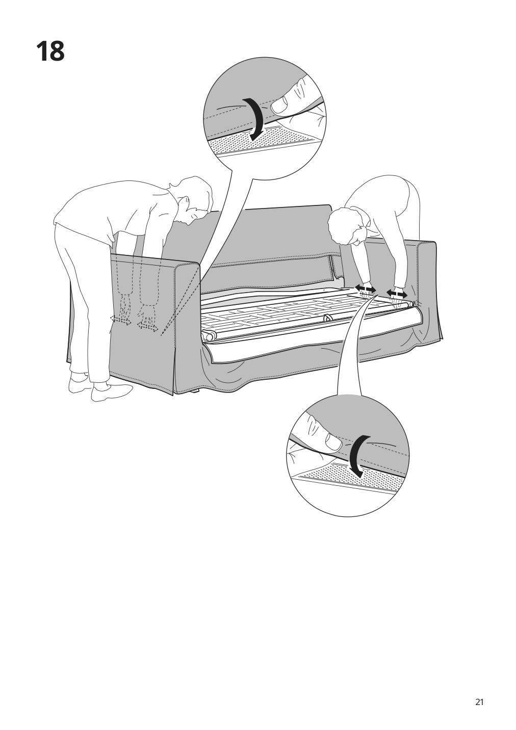 Assembly instructions for IKEA Hyltarp frame for sleeper sofa | Page 21 - IKEA HYLTARP sleeper sofa 294.896.03