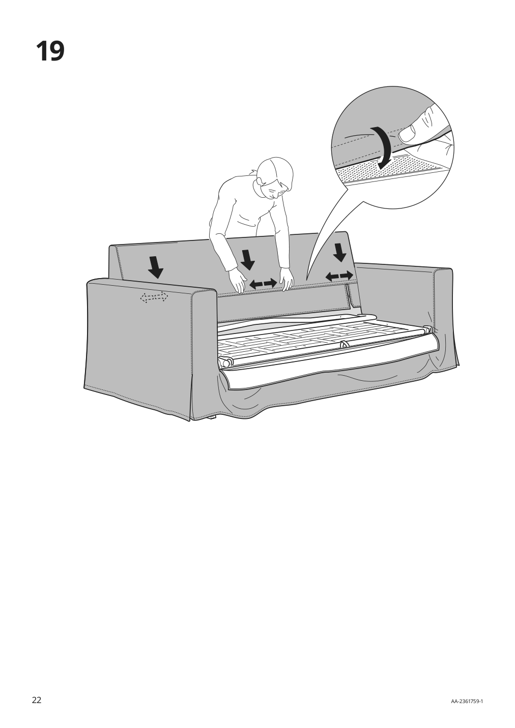 Assembly instructions for IKEA Hyltarp frame for sleeper sofa | Page 22 - IKEA HYLTARP sleeper sofa 294.896.03