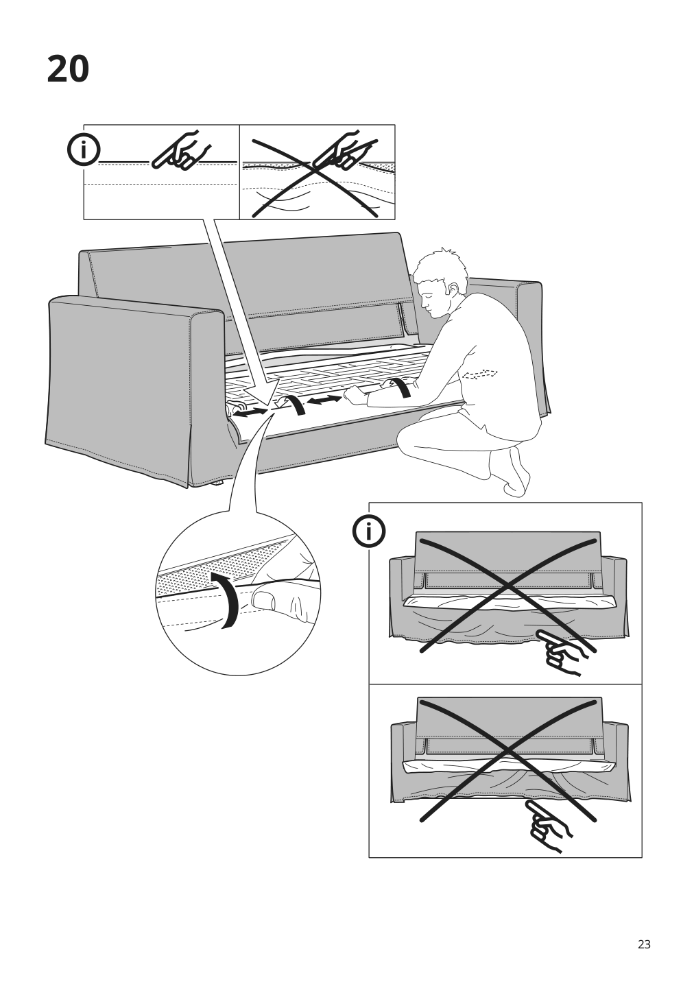 Assembly instructions for IKEA Hyltarp frame for sleeper sofa | Page 23 - IKEA HYLTARP sleeper sofa 294.896.03