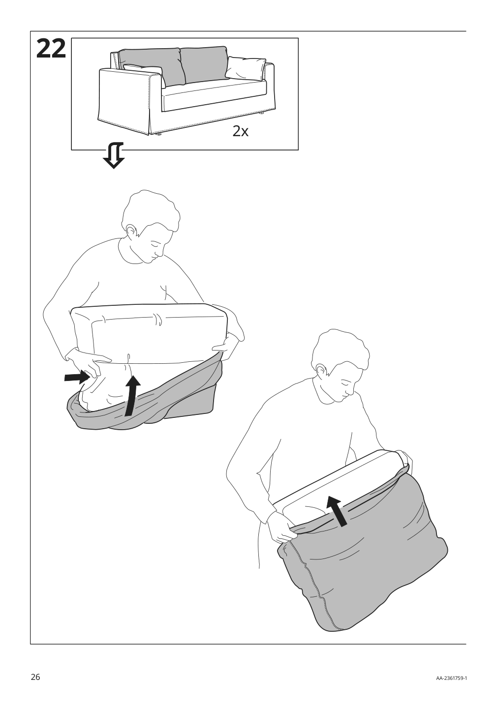 Assembly instructions for IKEA Hyltarp frame for sleeper sofa | Page 26 - IKEA HYLTARP sleeper sofa 294.896.03