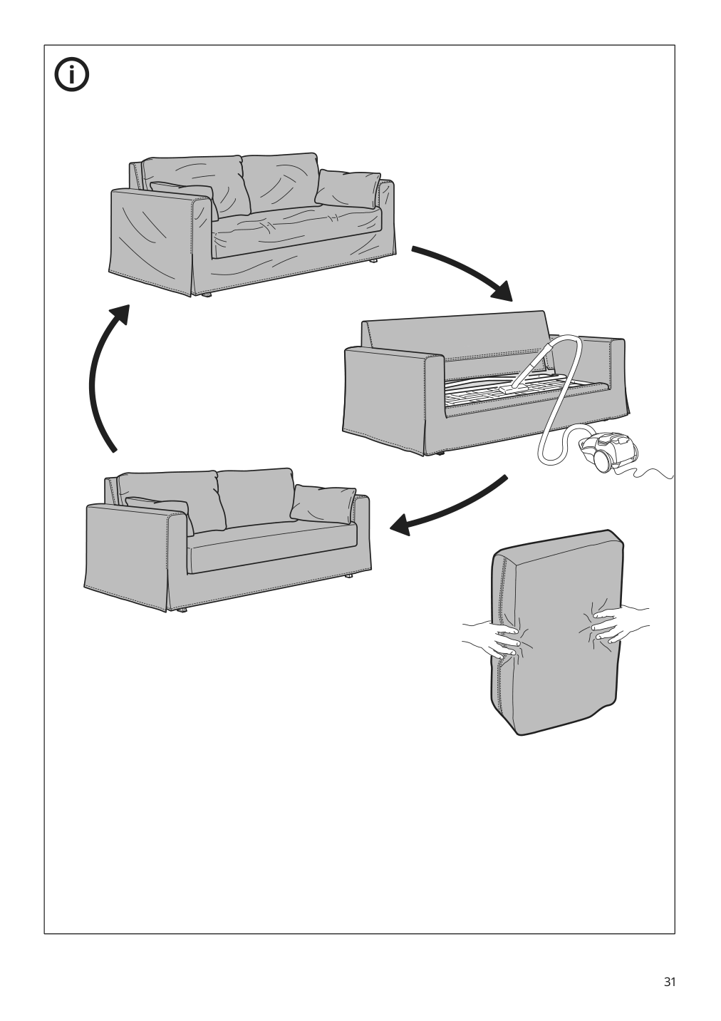 Assembly instructions for IKEA Hyltarp frame for sleeper sofa | Page 31 - IKEA HYLTARP sleeper sofa 294.896.03