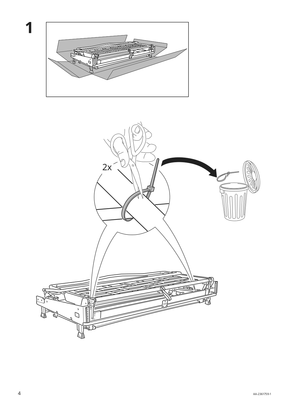 Assembly instructions for IKEA Hyltarp frame for sleeper sofa | Page 4 - IKEA HYLTARP sleeper sofa 294.896.03