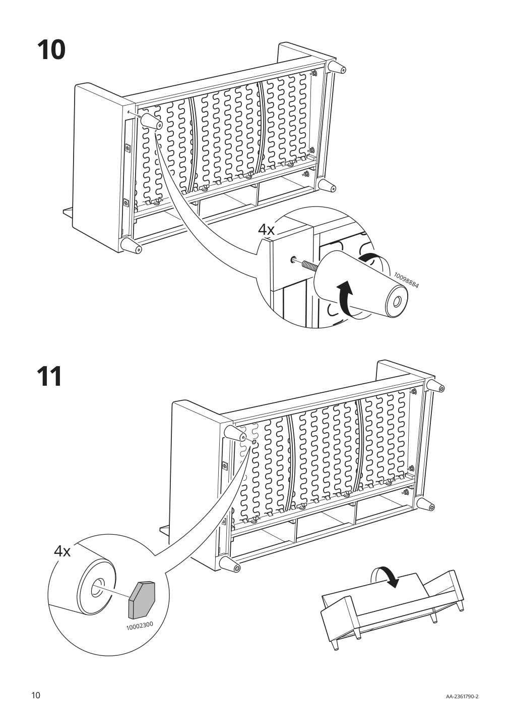 Assembly instructions for IKEA Hyltarp sofa frame | Page 10 - IKEA HYLTARP sofa 695.149.31