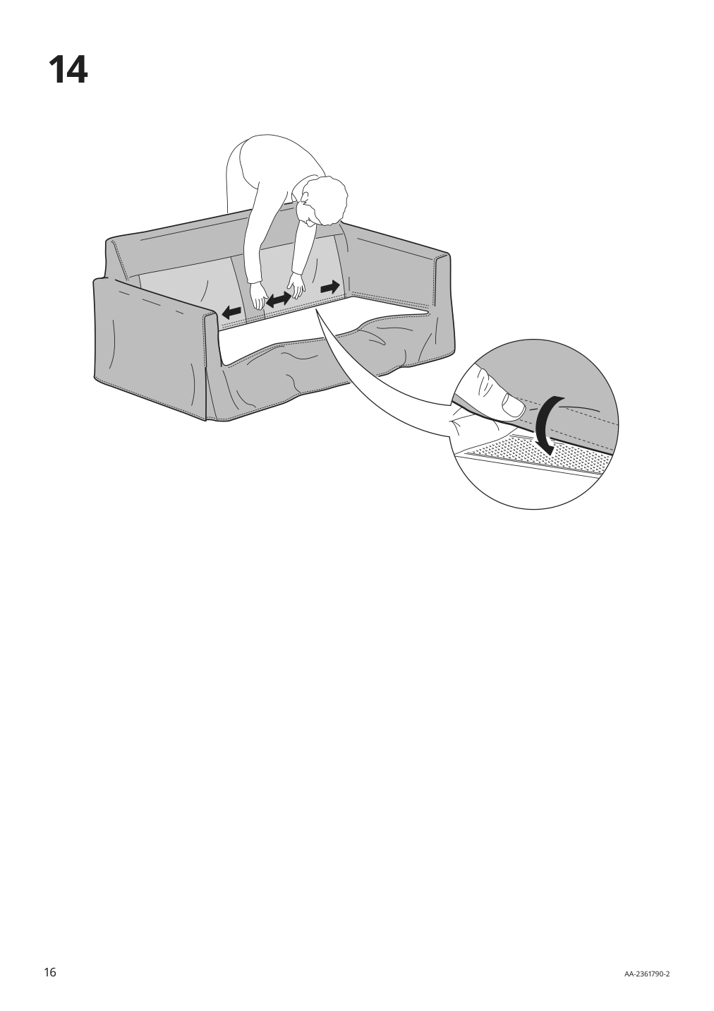 Assembly instructions for IKEA Hyltarp sofa frame | Page 16 - IKEA HYLTARP sofa 695.149.31