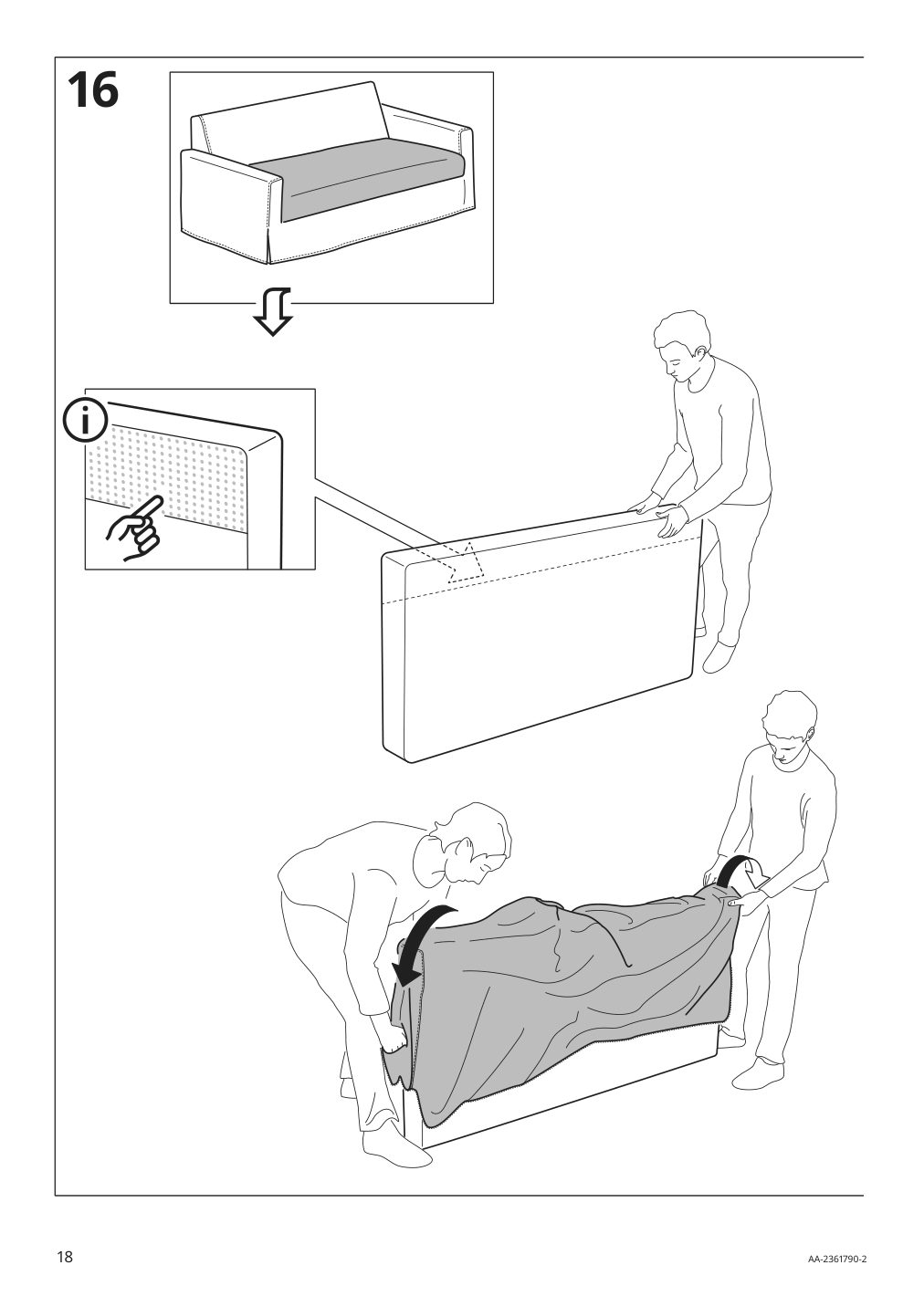 Assembly instructions for IKEA Hyltarp sofa frame | Page 18 - IKEA HYLTARP sofa 095.149.53