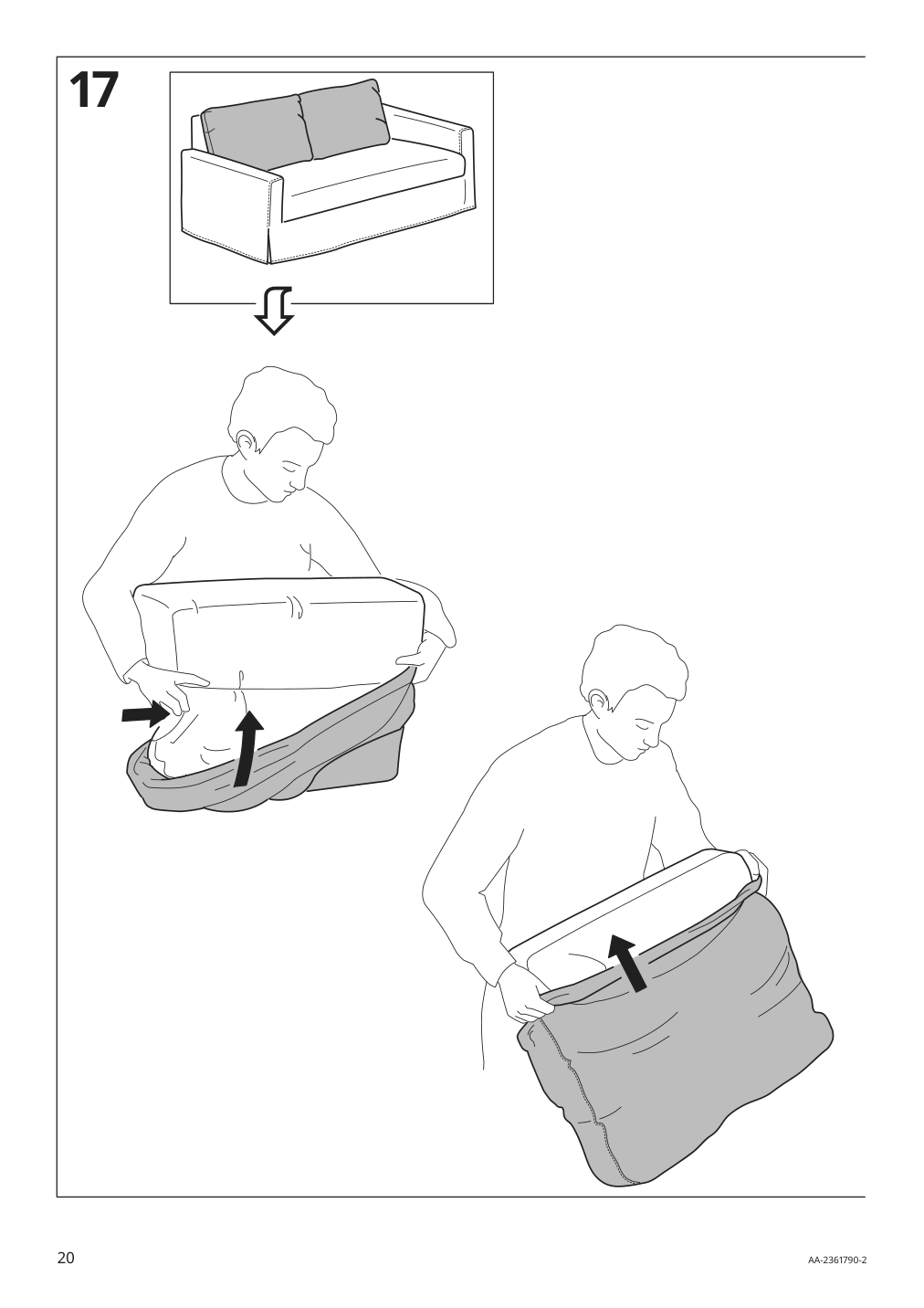 Assembly instructions for IKEA Hyltarp sofa frame | Page 20 - IKEA HYLTARP sofa 695.149.31