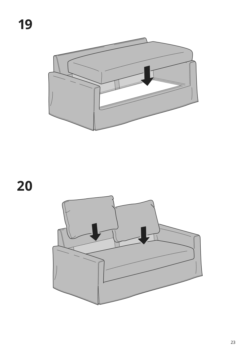 Assembly instructions for IKEA Hyltarp sofa frame | Page 23 - IKEA HYLTARP sofa 095.149.53