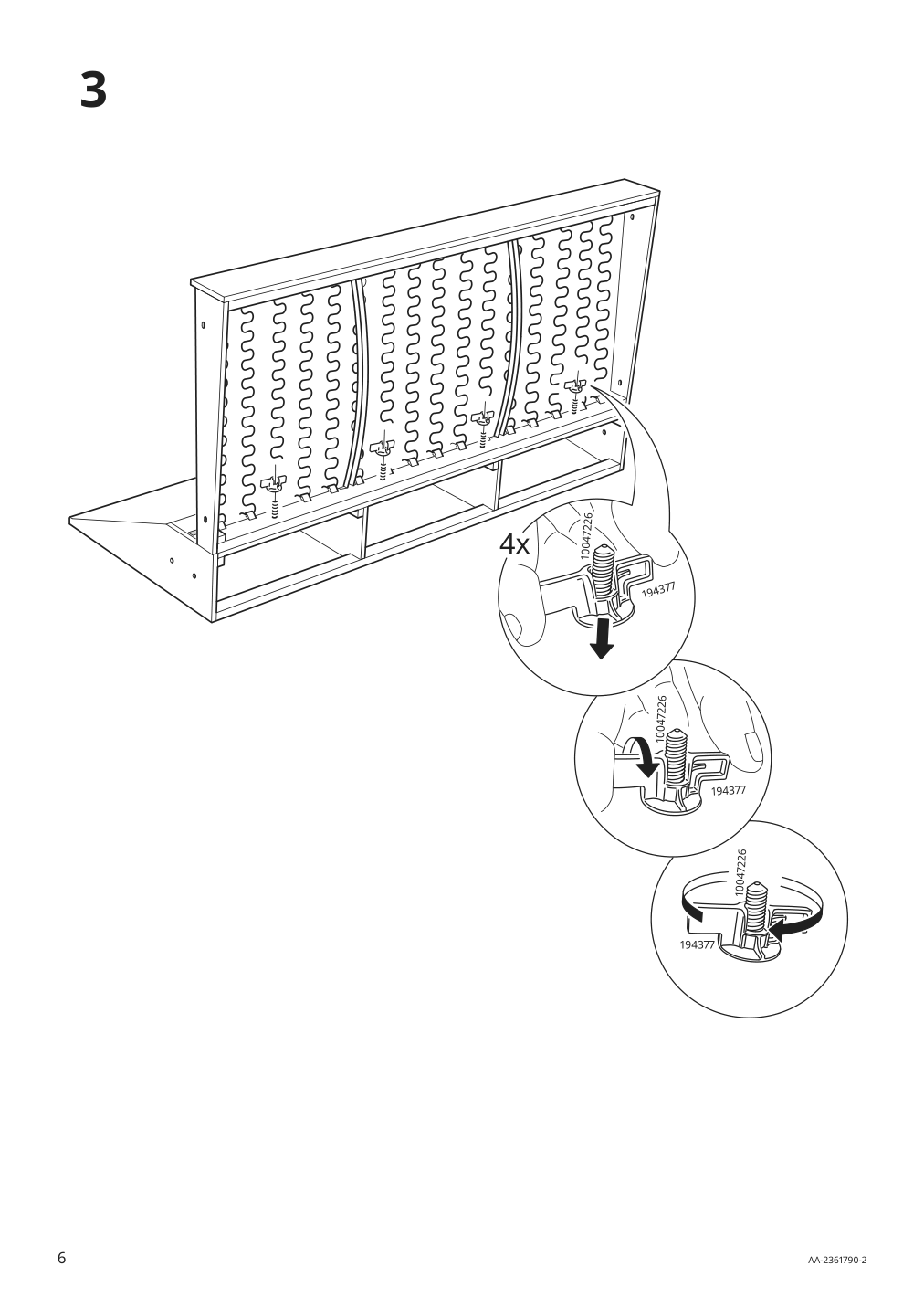 Assembly instructions for IKEA Hyltarp sofa frame | Page 6 - IKEA HYLTARP sofa 494.958.63