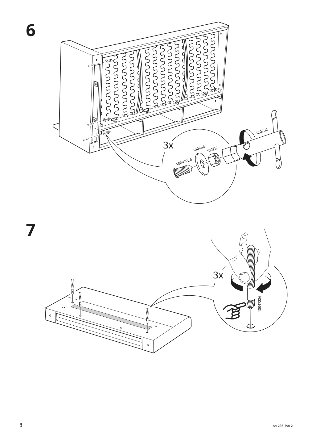 Assembly instructions for IKEA Hyltarp loveseat frame | Page 8 - IKEA HYLTARP loveseat 094.896.04