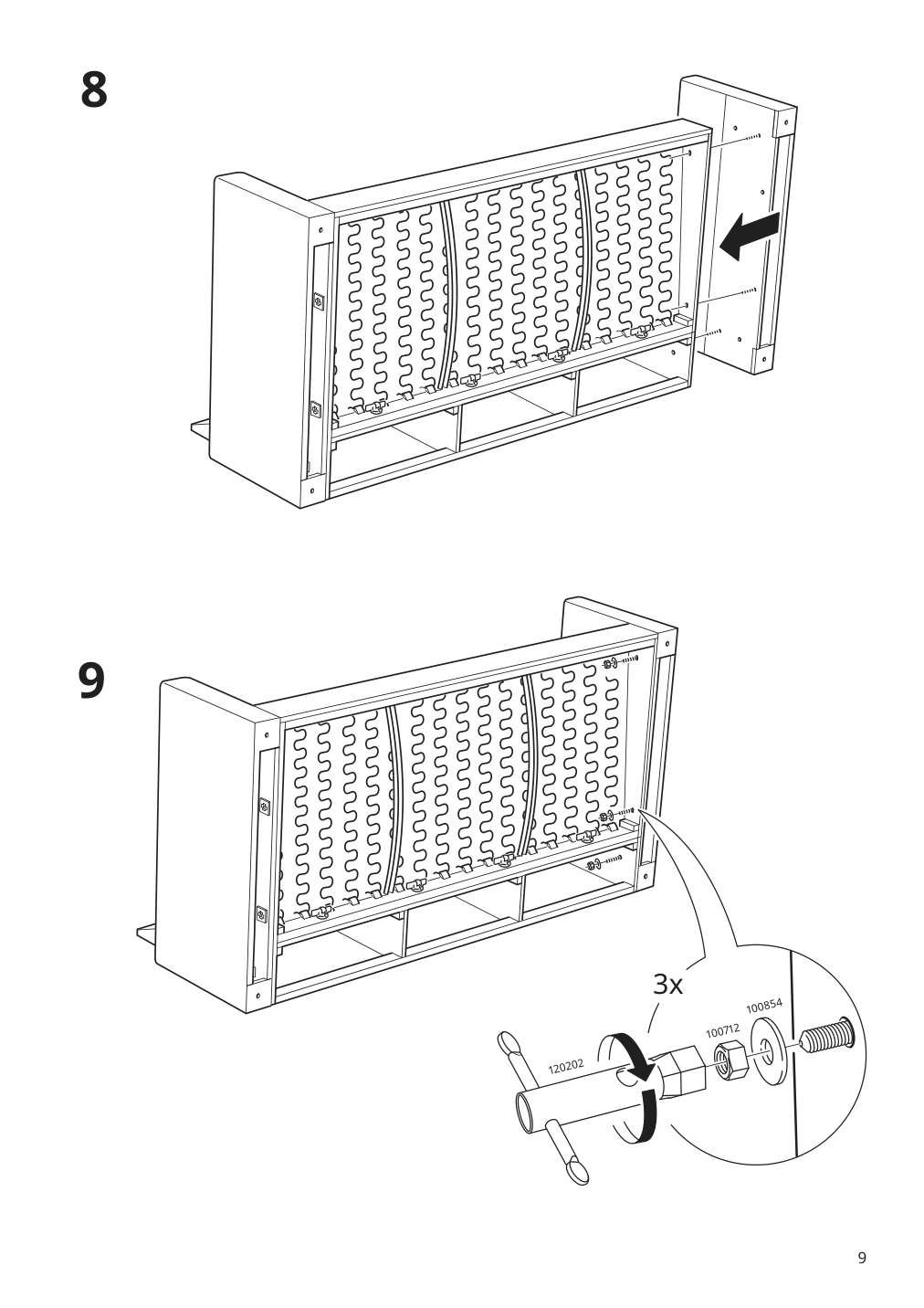 Assembly instructions for IKEA Hyltarp loveseat frame | Page 9 - IKEA HYLTARP loveseat 094.896.04